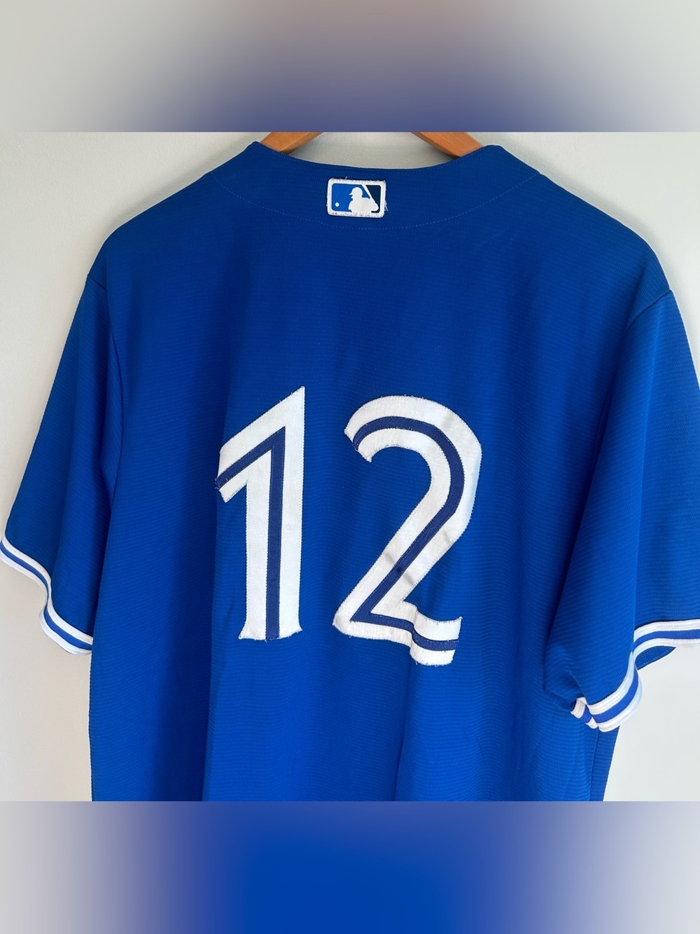 Authentic Majestic Toronto Blue Jays Edwin Encarnacion Baseball Jersey Sz XL #12 - Picture 6 of 10